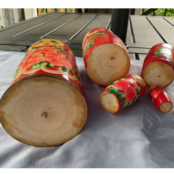 Vintage Nesting Dolls 5 Piece - Picture 9 of 9